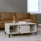 vidaXL Mesa de centro madera contrachapada gris hormigón 90x50x36,5 cm vidaXL Mesa de centro madera contrachapada gris hormigón 90x50x36,5 cm