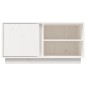 vidaXL Mueble de TV madera maciza de pino blanco 80x35x40,5 cm