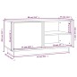 vidaXL Mueble de TV madera maciza de pino blanco 80x35x40,5 cm