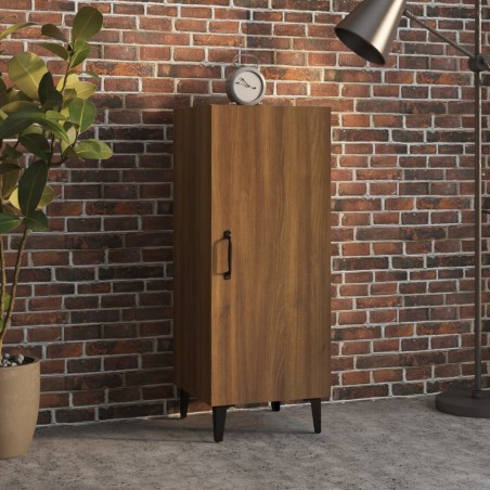 vidaXL Aparador madera contrachapada marrón roble 34,5x34x90 cm