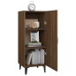 vidaXL Aparador madera contrachapada marrón roble 34,5x34x90 cm vidaXL Aparador madera contrachapada marrón roble 34,5x34x90 cm