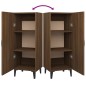 vidaXL Aparador madera contrachapada marrón roble 34,5x34x90 cm vidaXL Aparador madera contrachapada marrón roble 34,5x34x90 cm