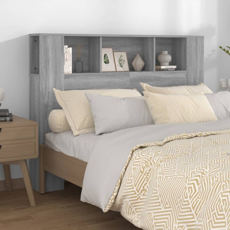 vidaXL Mueble cabecero color gris Sonoma 140x18,5x104,5 cm vidaXL Mueble cabecero color gris Sonoma 140x18,5x104,5 cm