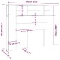 vidaXL Mueble cabecero color gris Sonoma 140x18,5x104,5 cm vidaXL Mueble cabecero color gris Sonoma 140x18,5x104,5 cm