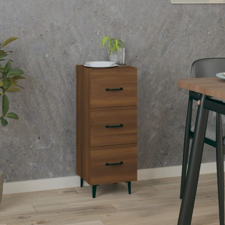 vidaXL Aparador madera de ingeniería marrón roble 34,5x34x90 cm