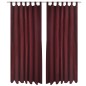 2 cortinas micro-satinadas con trabillas color burdeos, 140 x 245 cm 2 cortinas micro-satinadas con trabillas color burdeos, 140 x 245 cm