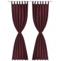 2 cortinas micro-satinadas con trabillas color burdeos, 140 x 245 cm 2 cortinas micro-satinadas con trabillas color burdeos, 140 x 245 cm
