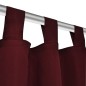 2 cortinas micro-satinadas con trabillas color burdeos, 140 x 245 cm 2 cortinas micro-satinadas con trabillas color burdeos, 140 x 245 cm