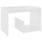 vidaXL Mesa auxiliar de madera contrachapada blanco 59x36x38 cm vidaXL Mesa auxiliar de madera contrachapada blanco 59x36x38 cm