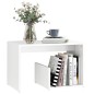 vidaXL Mesa auxiliar de madera contrachapada blanco 59x36x38 cm vidaXL Mesa auxiliar de madera contrachapada blanco 59x36x38 cm