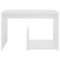 vidaXL Mesa auxiliar de madera contrachapada blanco 59x36x38 cm vidaXL Mesa auxiliar de madera contrachapada blanco 59x36x38 cm