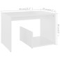 vidaXL Mesa auxiliar de madera contrachapada blanco 59x36x38 cm vidaXL Mesa auxiliar de madera contrachapada blanco 59x36x38 cm