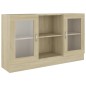 vidaXL Vitrina de madera contrachapada color roble 120x30,5x70 cm vidaXL Vitrina de madera contrachapada color roble 120x30,5x70 cm