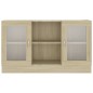 vidaXL Vitrina de madera contrachapada color roble 120x30,5x70 cm vidaXL Vitrina de madera contrachapada color roble 120x30,5x70 cm