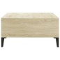 vidaXL Mesa de centro madera contrachapada blanco y roble 60x60x30 cm vidaXL Mesa de centro madera contrachapada blanco y roble 60x60x30 cm
