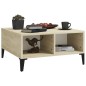 vidaXL Mesa de centro madera contrachapada blanco y roble 60x60x30 cm vidaXL Mesa de centro madera contrachapada blanco y roble 60x60x30 cm