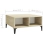 vidaXL Mesa de centro madera contrachapada blanco y roble 60x60x30 cm vidaXL Mesa de centro madera contrachapada blanco y roble 60x60x30 cm