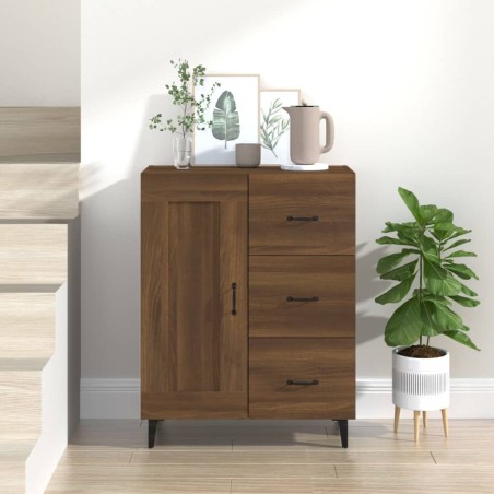 vidaXL Aparador madera contrachapada marrón roble 69,5x34x90 cm
