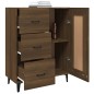 vidaXL Aparador madera contrachapada marrón roble 69,5x34x90 cm vidaXL Aparador madera contrachapada marrón roble 69,5x34x90 cm