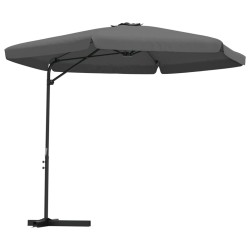 vidaXL Sombrilla de jardín con palo de acero gris antracita 300x250 cm