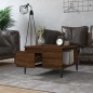 vidaXL Mesa de centro madera contrachapada roble marrón 55x55x36,5 cm vidaXL Mesa de centro madera contrachapada roble marrón 55x55x36,5 cm