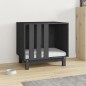vidaXL Caseta para perros madera maciza de pino gris 60x45x57 cm vidaXL Caseta para perros madera maciza de pino gris 60x45x57 cm