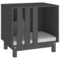 vidaXL Caseta para perros madera maciza de pino gris 60x45x57 cm vidaXL Caseta para perros madera maciza de pino gris 60x45x57 cm