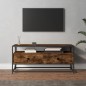 vidaXL Mueble para TV madera contrachapada roble ahumado 100x35x45 cm