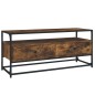vidaXL Mueble para TV madera contrachapada roble ahumado 100x35x45 cm