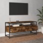vidaXL Mueble para TV madera contrachapada roble ahumado 100x35x45 cm