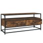 vidaXL Mueble para TV madera contrachapada roble ahumado 100x35x45 cm