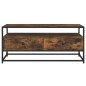 vidaXL Mueble para TV madera contrachapada roble ahumado 100x35x45 cm