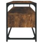 vidaXL Mueble para TV madera contrachapada roble ahumado 100x35x45 cm