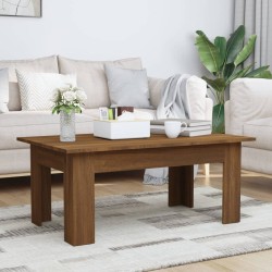 vidaXL Mesa de centro madera contrachapada marrón roble 100x60x42 cm