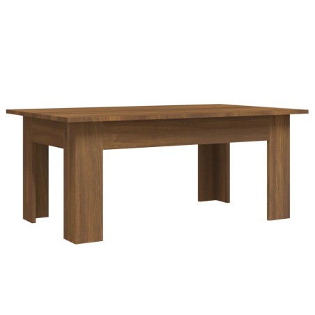 vidaXL Mesa de centro madera contrachapada marrón roble 100x60x42 cm