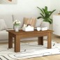 vidaXL Mesa de centro madera contrachapada marrón roble 100x60x42 cm