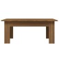 vidaXL Mesa de centro madera contrachapada marrón roble 100x60x42 cm
