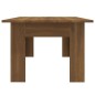 vidaXL Mesa de centro madera contrachapada marrón roble 100x60x42 cm