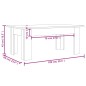 vidaXL Mesa de centro madera contrachapada marrón roble 100x60x42 cm