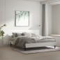 vidaXL Cabecero cama madera contrachapada blanco brillo 240x1,5x80 cm vidaXL Cabecero cama madera contrachapada blanco brillo 240x1,5x80 cm
