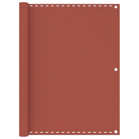 vidaXL Toldo para balcón HDPE terracota 120x600 cm