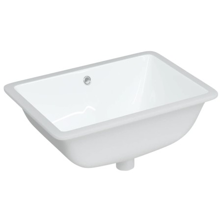vidaXL Lavabo de baño rectangular cerámica blanco 55,5x37,5x19 cm