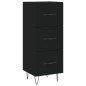 vidaXL Aparador de madera contrachapada negro 34,5x34x90 cm vidaXL Aparador de madera contrachapada negro 34,5x34x90 cm