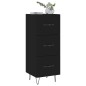 vidaXL Aparador de madera contrachapada negro 34,5x34x90 cm vidaXL Aparador de madera contrachapada negro 34,5x34x90 cm