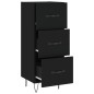 vidaXL Aparador de madera contrachapada negro 34,5x34x90 cm vidaXL Aparador de madera contrachapada negro 34,5x34x90 cm