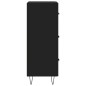 vidaXL Aparador de madera contrachapada negro 34,5x34x90 cm vidaXL Aparador de madera contrachapada negro 34,5x34x90 cm
