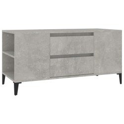 vidaXL Mueble de TV madera contrachapada gris hormigón 102x44,5x50 cm