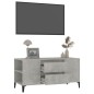 vidaXL Mueble de TV madera contrachapada gris hormigón 102x44,5x50 cm