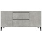 vidaXL Mueble de TV madera contrachapada gris hormigón 102x44,5x50 cm