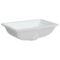 vidaXL Lavabo de baño rectangular cerámica blanco 55,5x37,5x19 cm vidaXL Lavabo de baño rectangular cerámica blanco 55,5x37,5x19 cm